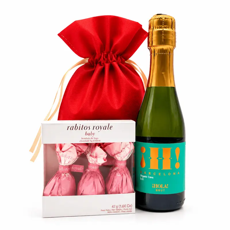 Cadou cu smochine în ciocolată Rabitos Royale și prosecco 200ml