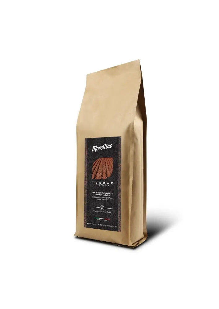 Cafea BIO Boabe Terrae prajita, 500 gr, 100% Arabica, Premiata, Sicilia, MORETTINO