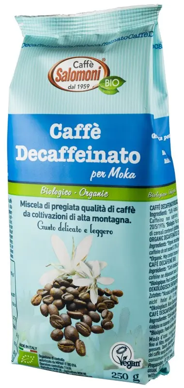 Cafea bio decofeinizata 250g Salomoni Cafe