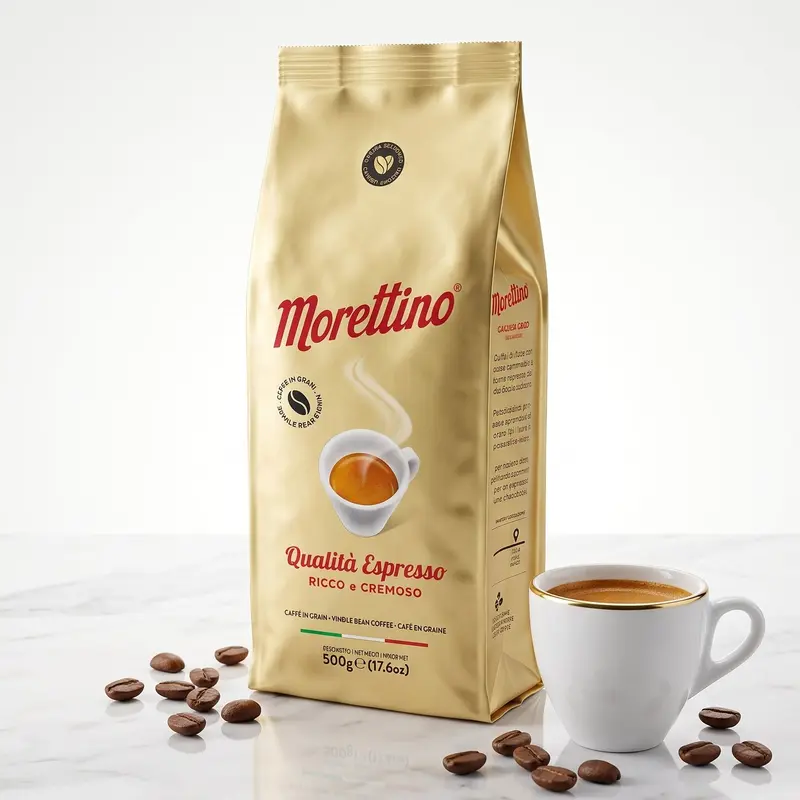 Cafea BOABE Qualita Espresso prajita, 500 gr, Arabica Robusta, Sicilia, MORETTINO