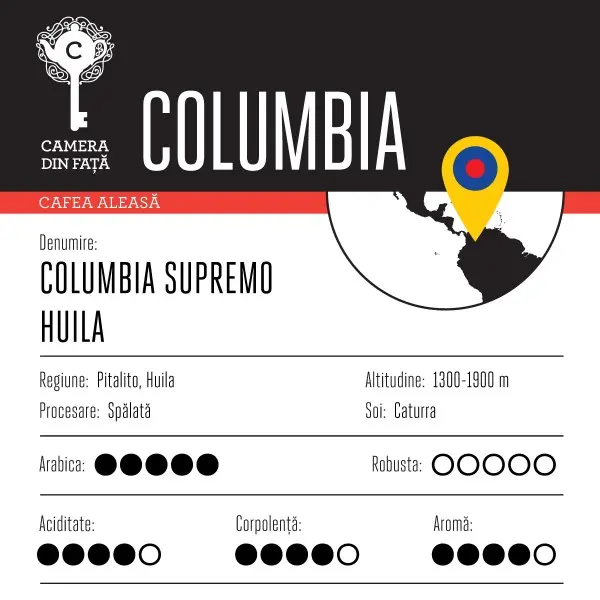 Cafea Columbia Supremo Huila