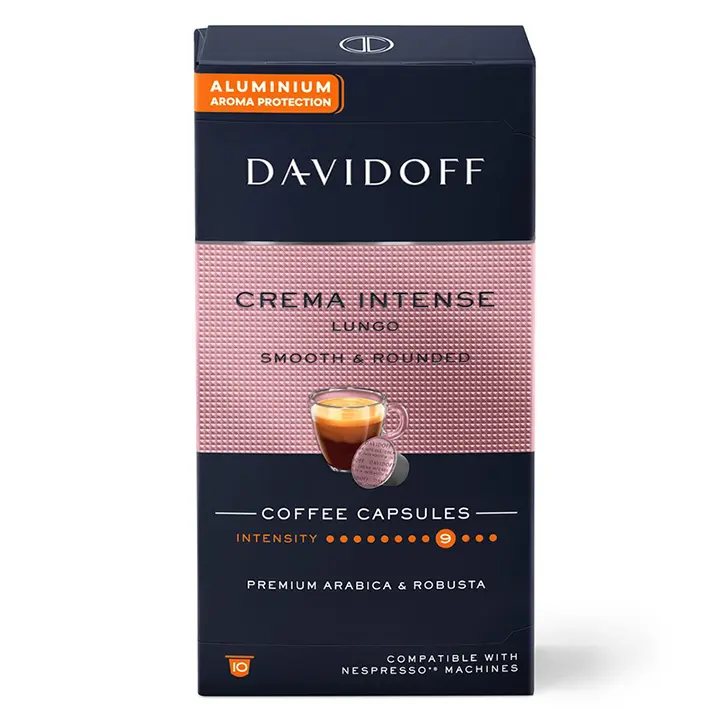Cafea Davidoff, Capsule Cafea Crema Intense Lungo 55 g, tip Nespresso
