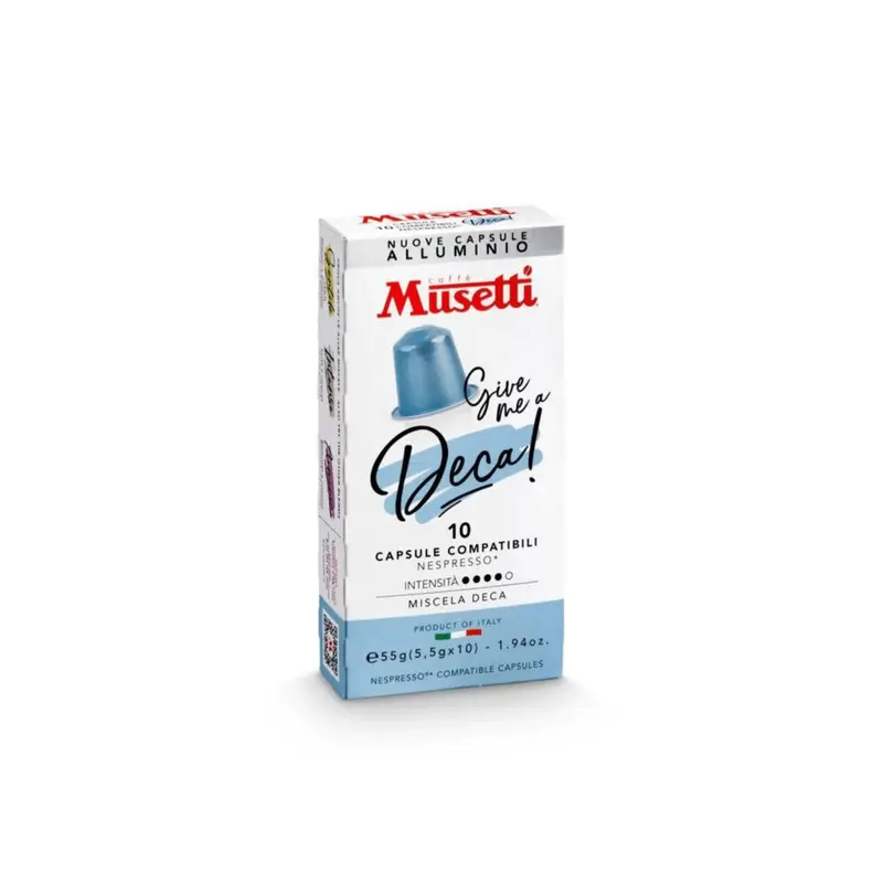 Cafea Musetti DECAF , Nespresso Compatibile, 10 capsule x 5.6gr
