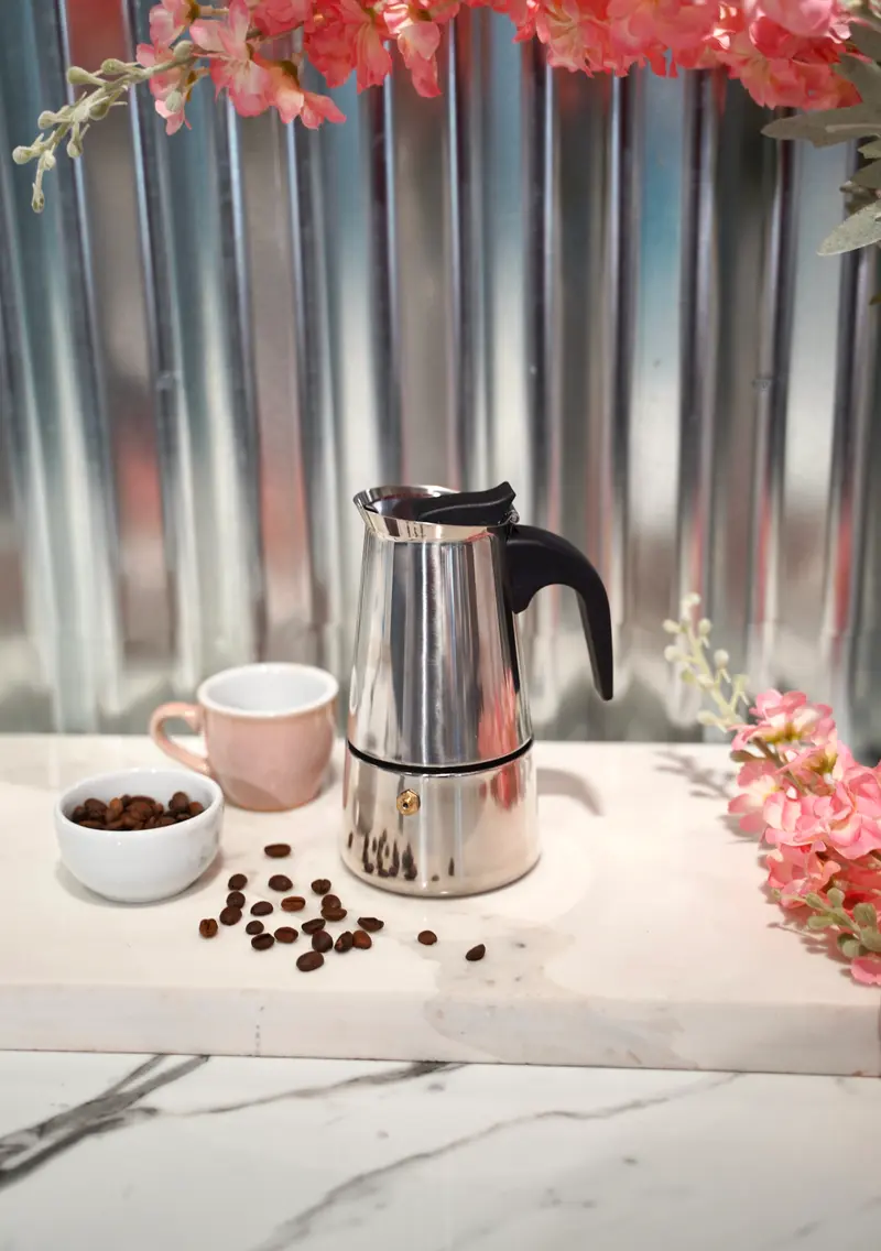 Cafetiera Moka Pot din oțel inoxidabil