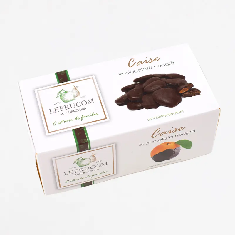Caise în ciocolată neagră (100 g)
