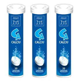 Calciu 300 mg 20 comprimate efervescente – Zdrovit