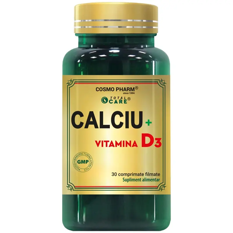 Calciu + Vitamina D3 30 comprimate filmate – Cosmo Pharm