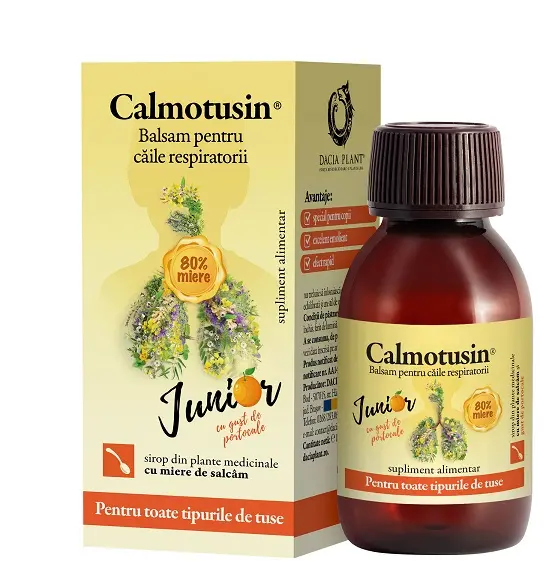 Calmotusin Junior sirop portocale 100 ml – Dacia Plant