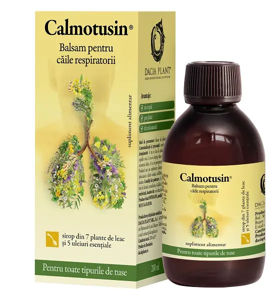 Calmotusin sirop 200 ml – Dacia Plant - Confort pentru gât
