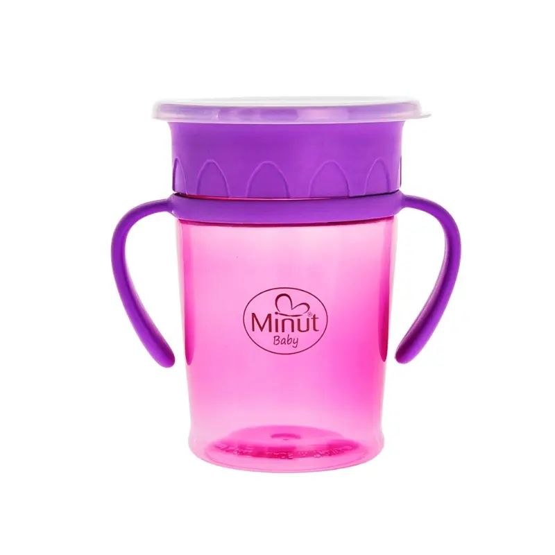 Cană anticurgere 360° cu mânere 270 ml – Minut Baby