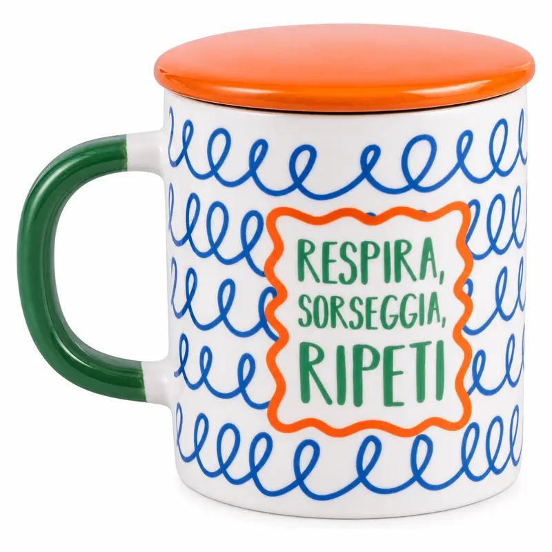Cană cu infuzor pentru ceai, gresie ceramică, 325 ml Respira