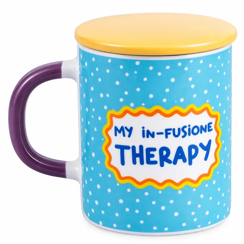 Cană cu infuzor pentru ceai, gresie ceramică, 325 ml Therapy
