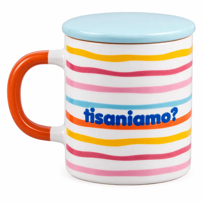 Cană cu infuzor pentru ceai, gresie ceramică, 325 ml Tisaniamo