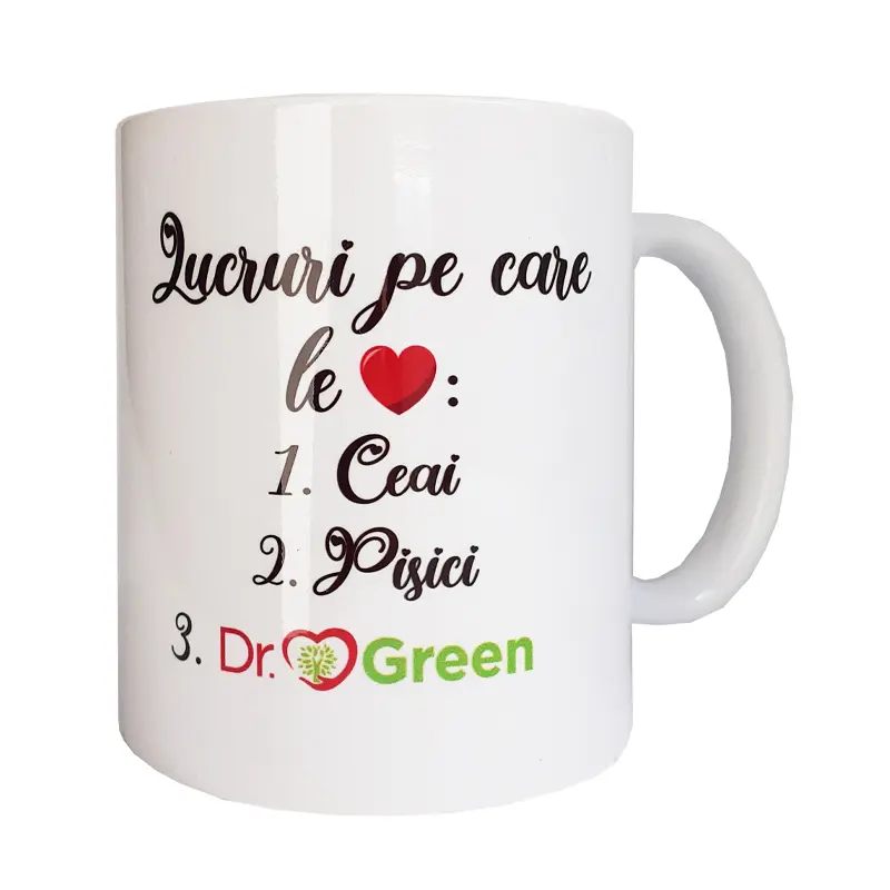 Cană cu model pisică