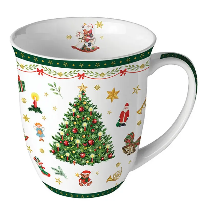 Cana de portelan 0,4l in cutie Christmas Evergreen, Pronat