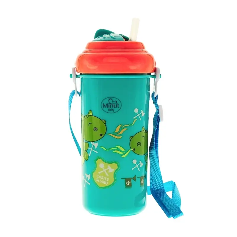 Cană sport cu pai și curea de transport 360 ml – Minut Baby