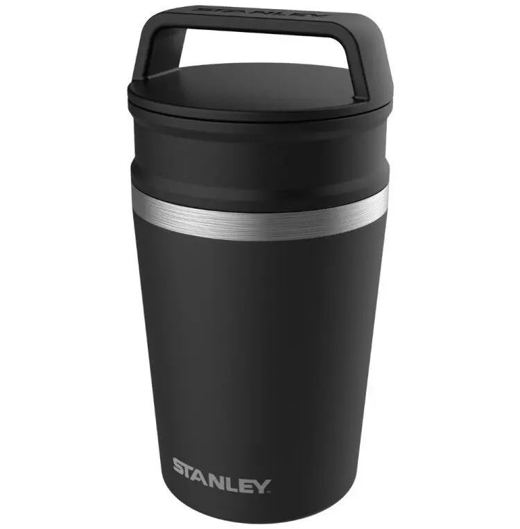 Cana termoizolanta STANLEY SHORT STACK TRAVEL MUG 0.23L negru / albastru