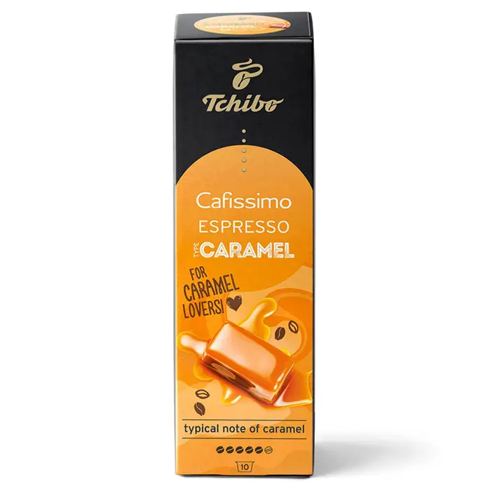 Capsule Cafea Cafissimo Tchibo Caramel, Espresso, 10 buc