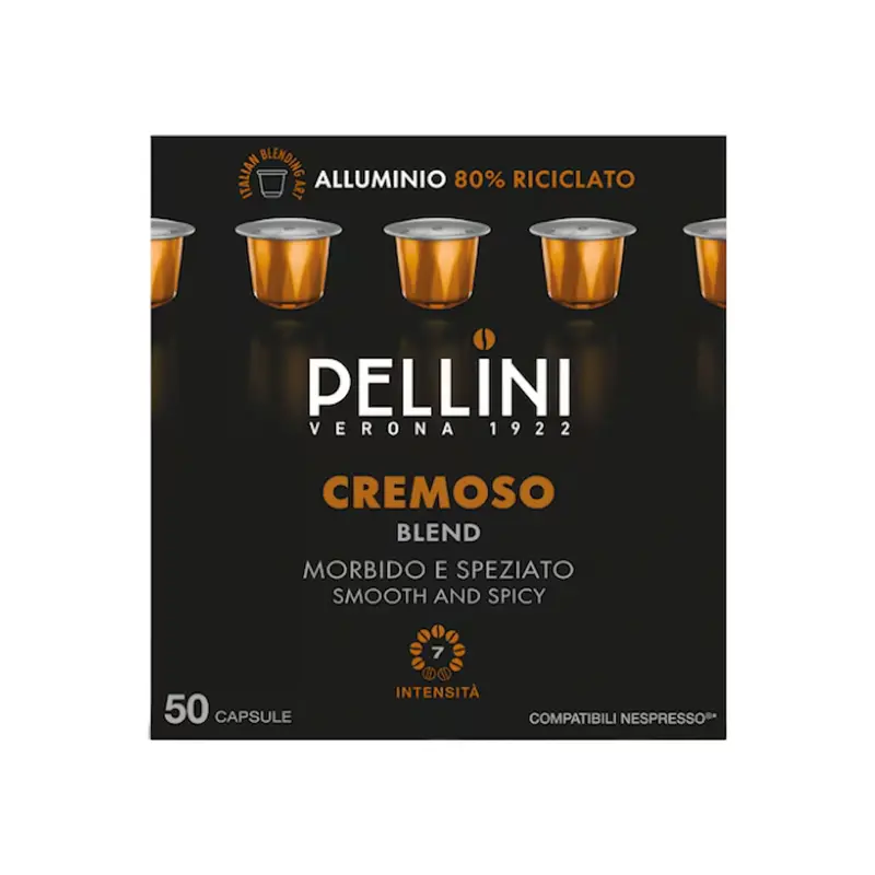 Capsule Cafea Pellini Cremoso, Compatibile Nespresso, 50 bucati, 275 g
