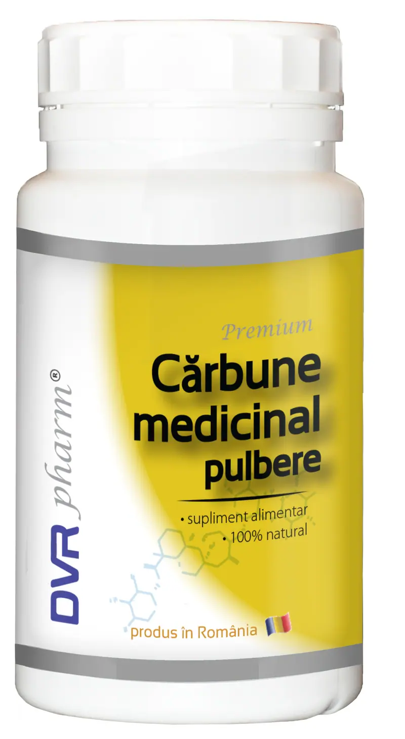 Cărbune medicinal 200 g pulbere – DVR Pharm - Confort după masă