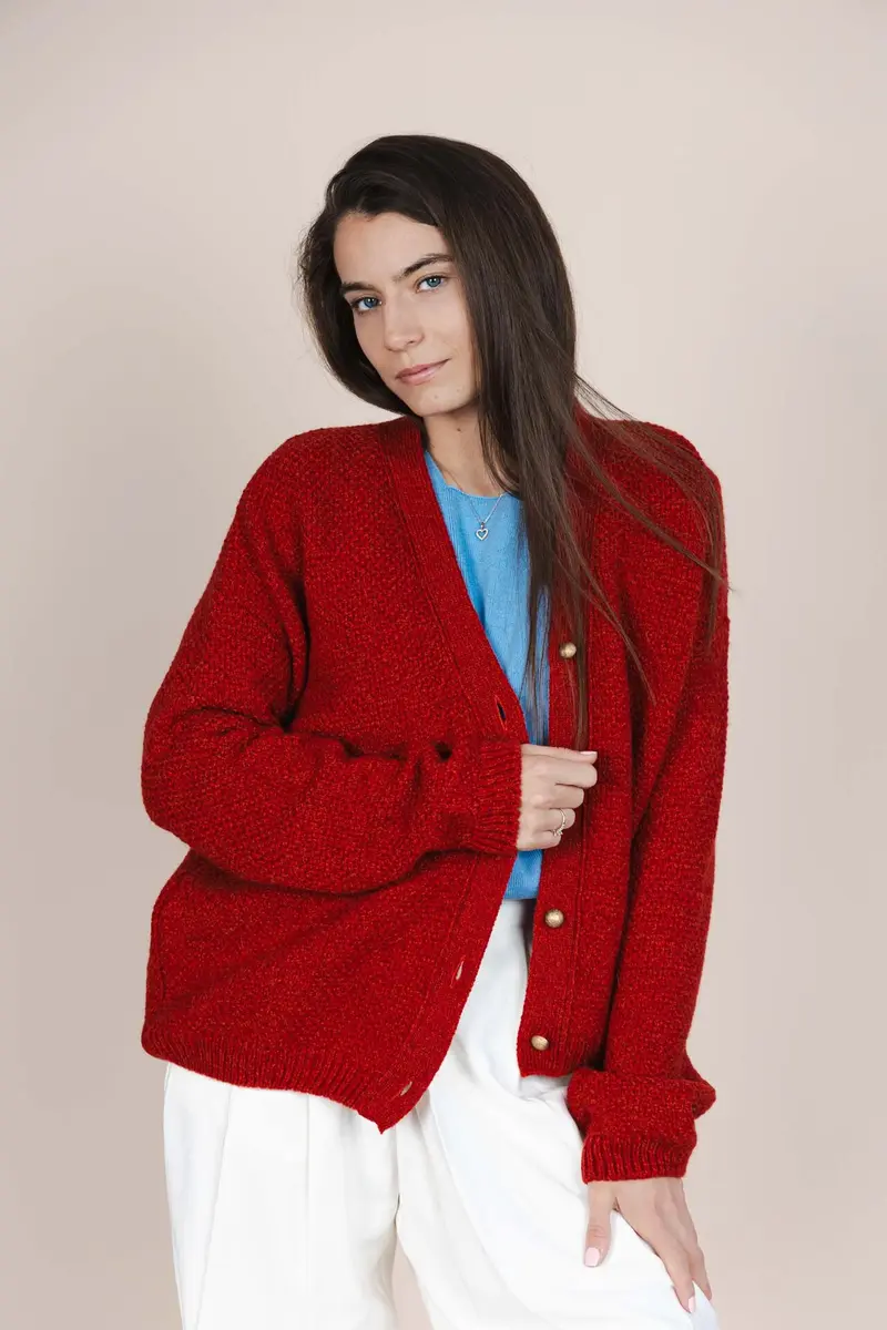 Cardigan MEDIAS Lana - Rosu