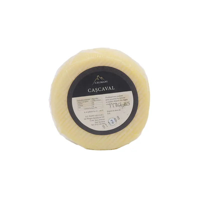 Cașcaval neafumat Călimani 500g – brânză tradițională din lapte de vacă