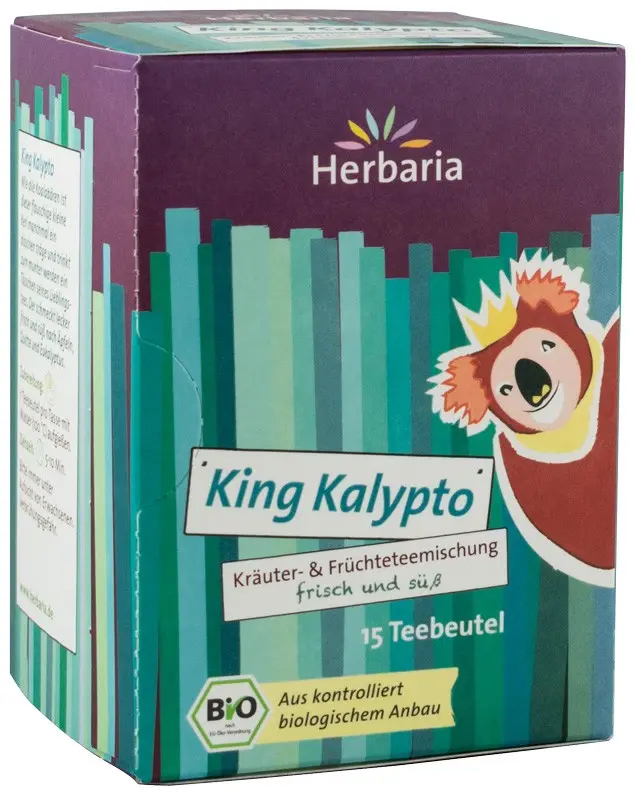 Ceai bio din plante si fructe King Kalypto, 15x2g Herbaria
