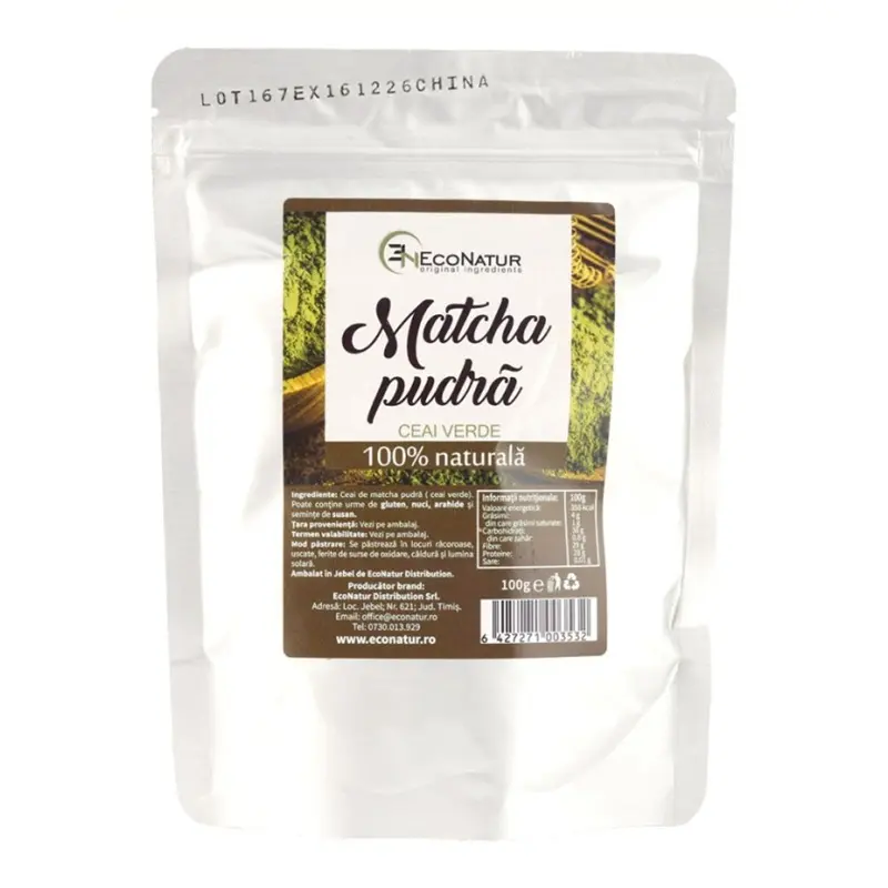 Ceai de matcha pudră 100 g – Eco Natur - Pregătire în 1 minut
