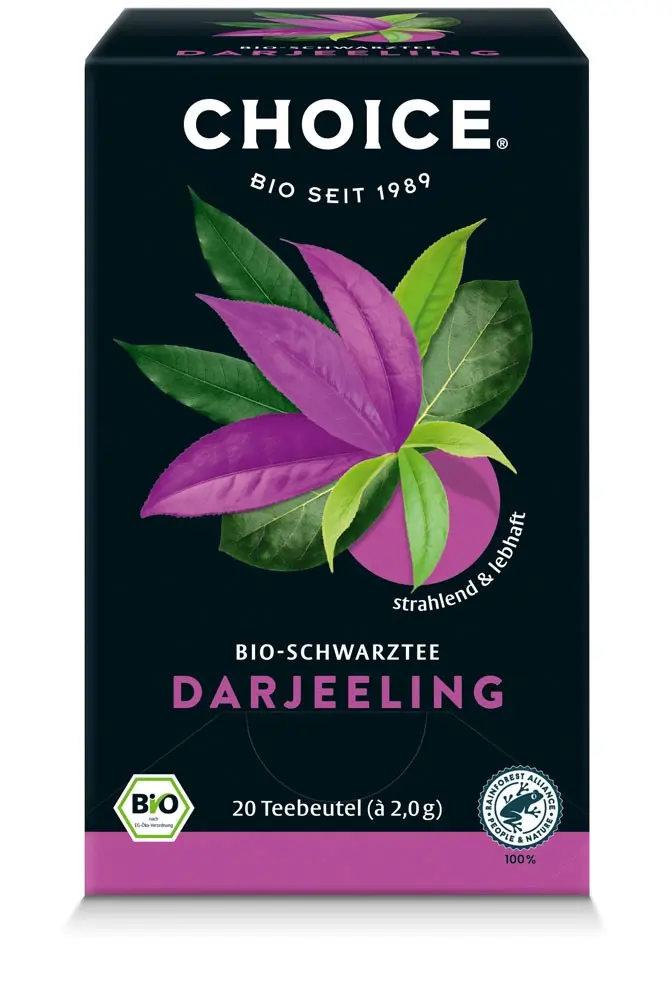 Ceai negru bio Darjeeling, 20 pliculete a 2g / 40.0g Choice®