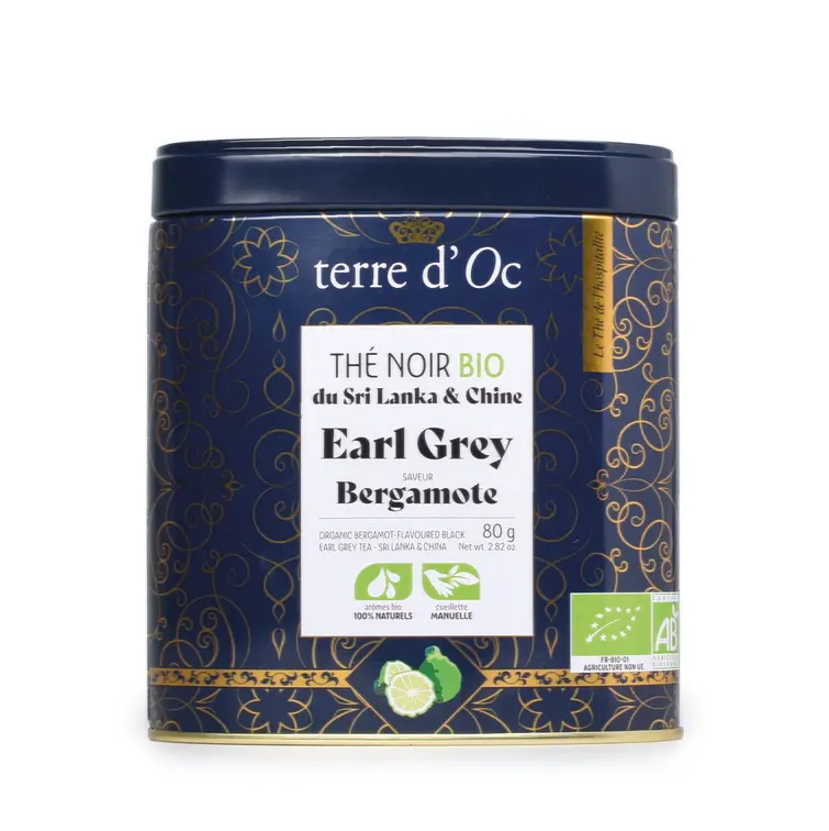 Ceai negru organic Earl Grey Terre d'Oc 80g