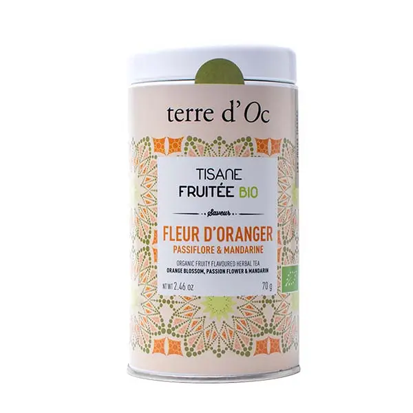 Ceai organic cu floare de portocal, passiflora și mandarină Terre d'Oc 70g