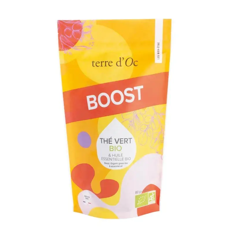 Ceai organic de plante cu uleiuri esențiale Boost Terre d'Oc 80g