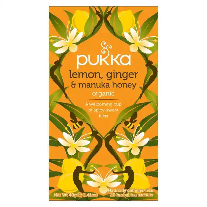 Ceai Pukka Lamaie si Ghimbir cu Miere Manuka, Bio - Cutie 20 Pliculete