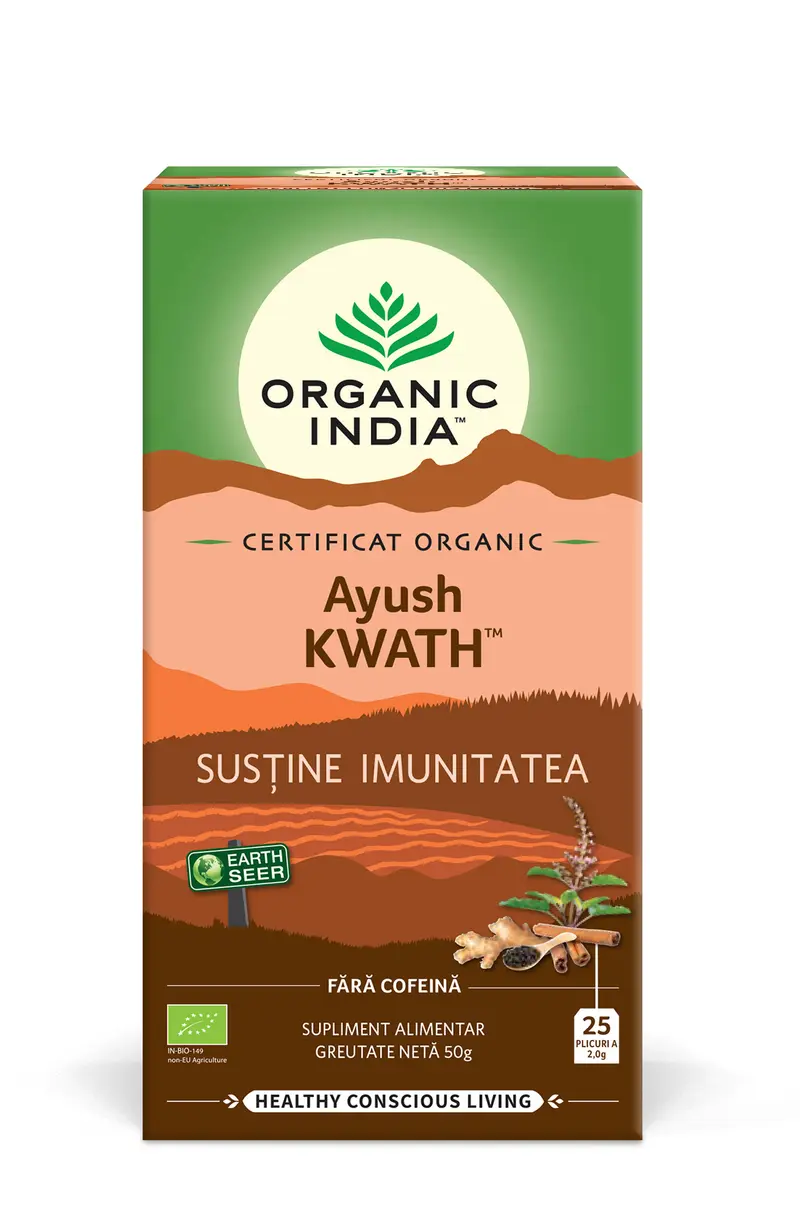 Ceai Tulsi Ayush KWATH, 25plicuri ECO | Organic India