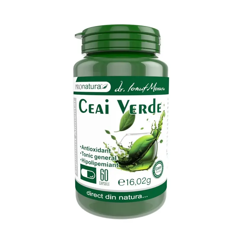 Ceai verde 60 capsule – Medica - Energie zilnică