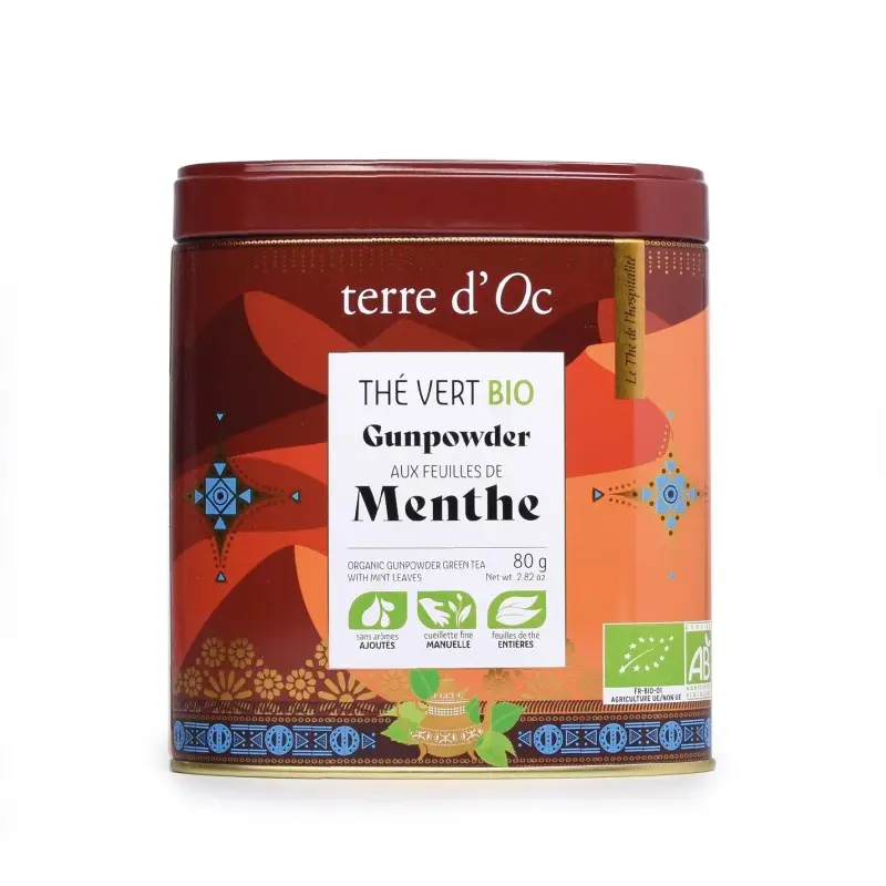 Ceai verde organic cu mentă Terre d'Oc 80g