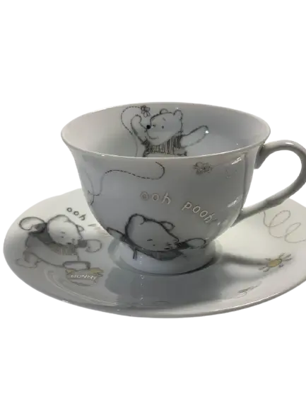 Ceasca si farfurie cafea/ceai Pooh, portelan, 100 ml
