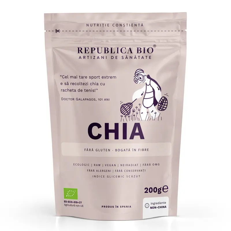 Chia, seminte ecologice pure Republica BIO, 200 g