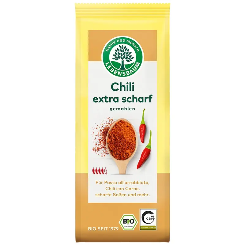 Chili bio macinat foarte iute, 50g