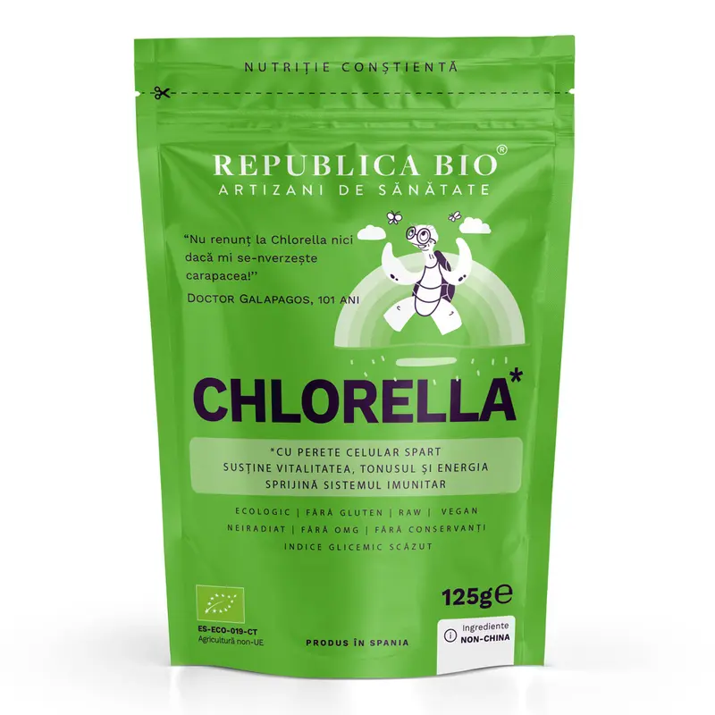 Chlorella, pulbere ecologica pura Republica BIO, 125 g