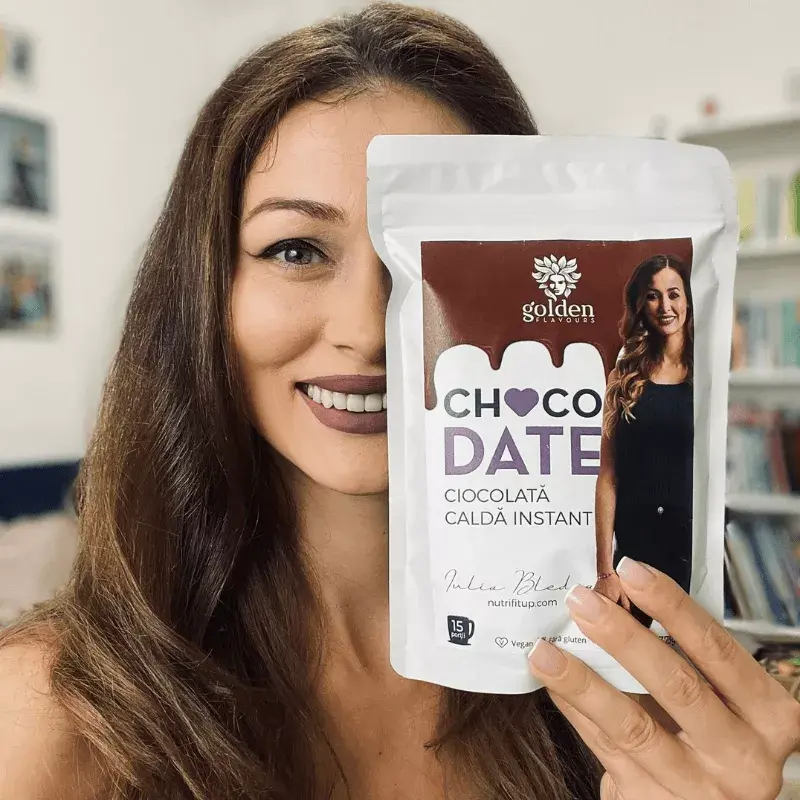 Choco Date - Ciocolată Caldă Instant, din Ingrediente Organice/BIO, Cremoasă, cu Gust Intens de Curmale, ECO, 125g | Golden Flavours