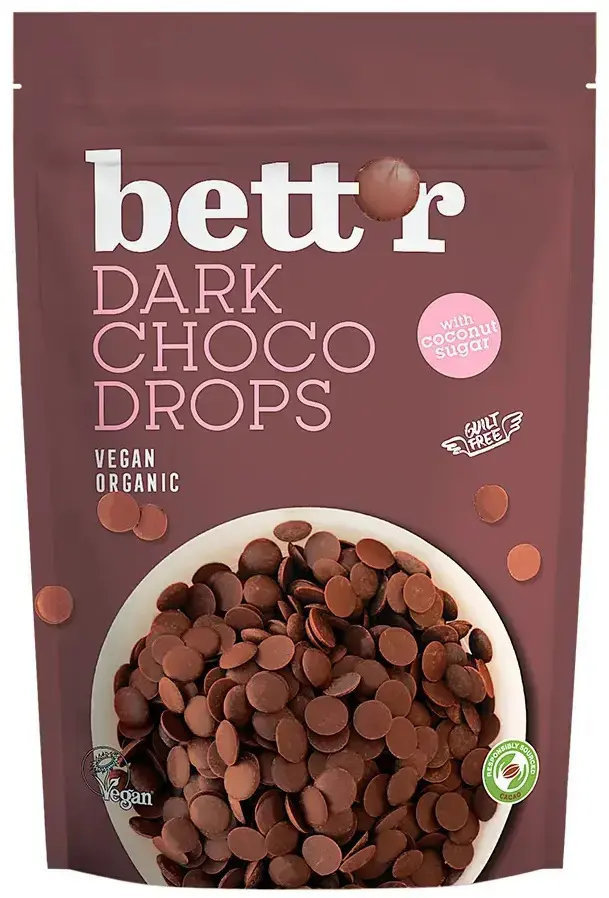 CHOCO DROPS DARK BIO 200G