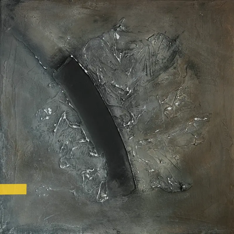 Choice Y - Tablou in tehnica mixta, 40x40 cm, pe suport din lemn