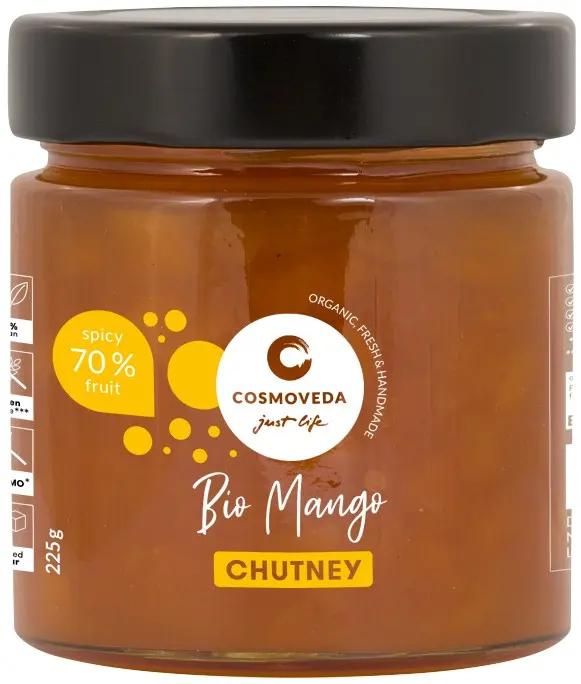Chutney bio de mango, 225g Cosmoveda