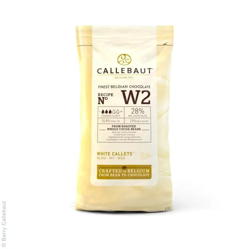 Ciocolata alba Callebaut 28% - Reteta W2 - Ambalaj Original