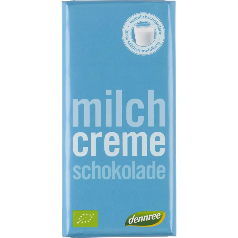 Ciocolata bio cu lapte si crema de lapte, 100g