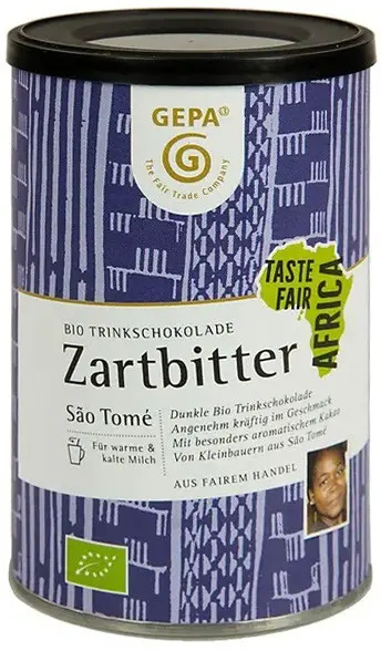 Ciocolata calda neagra, bio si fairtrade, 250g GEPA