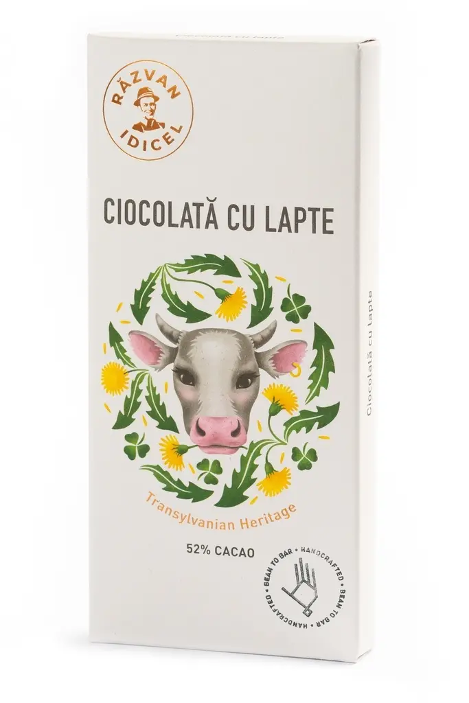 CIOCOLATĂ CU LAPTE 52% CACAO 70G RĂZVAN