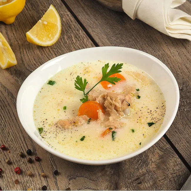 Ciorba de pui à la greque