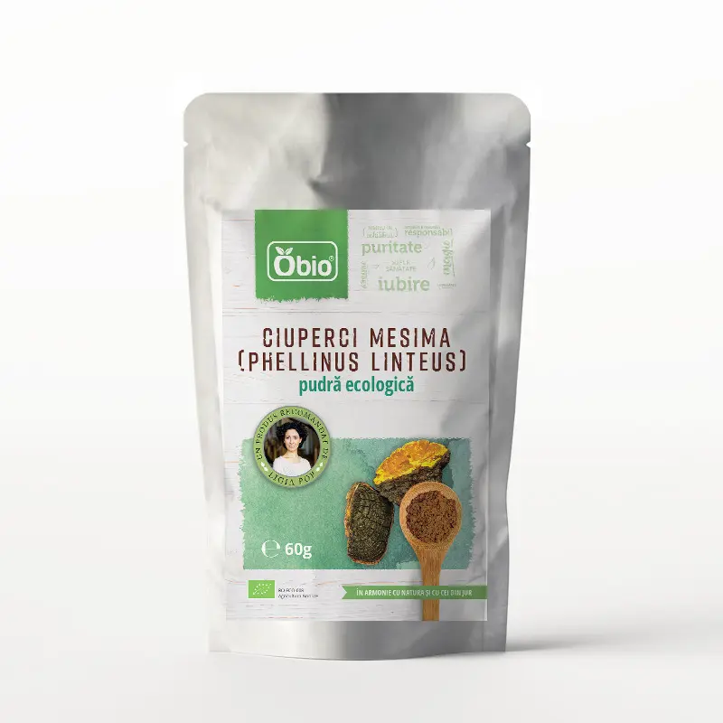 CIUPERCI MESIMA (PHELLINUS LINTEUS) PUDRA BIO 60G